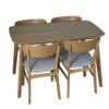 Mesa comedor extensible madera color roble