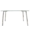 Mesa comedor metal y cristal