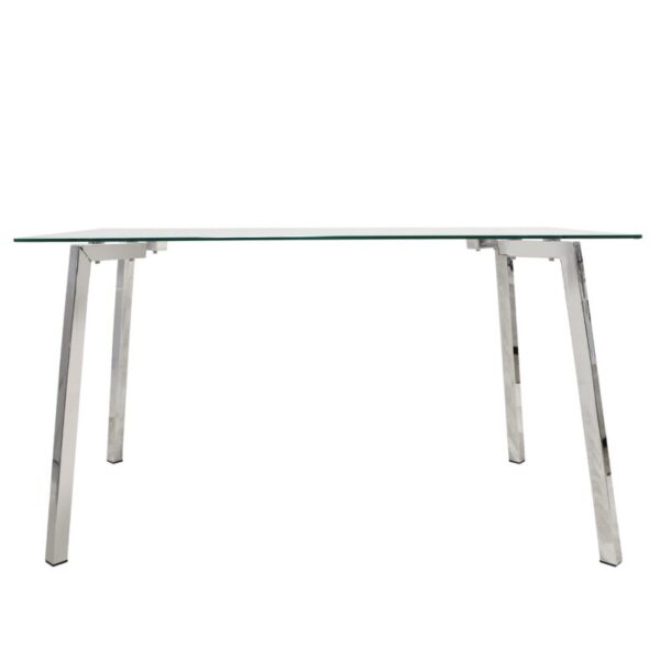 Mesa comedor metal y cristal