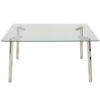 Mesa comedor metal y cristal