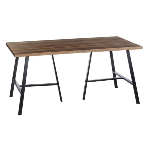 Mesa comedor negro-marrón metal