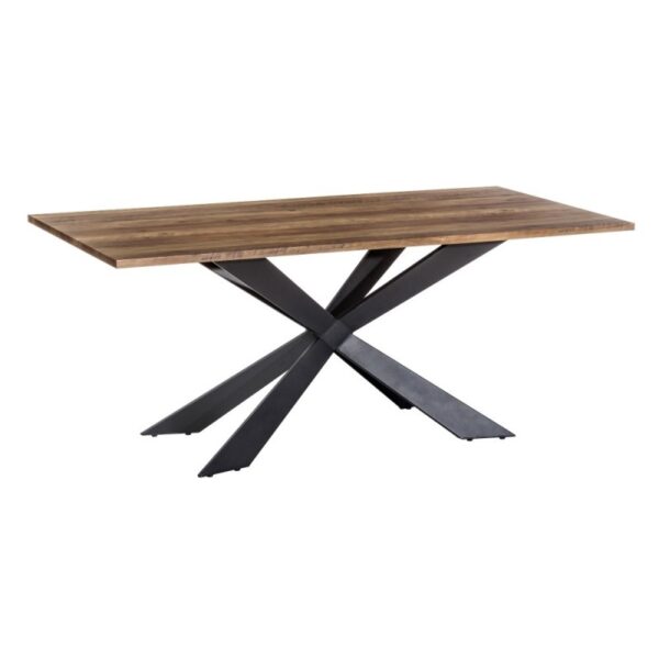 Mesa comedor negro-marrón metal