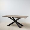 Mesa comedor negro-marrón metal