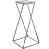 Pedestal de metal con cristal templado